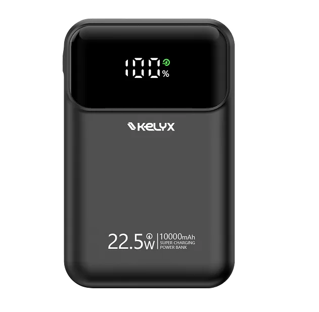 Power Bank Kelyx Mini 10000 MHa Type-C+USB+Lightning Fast Charge 22.5W Black (7442)