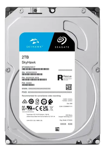 Hd 2tb Seagate Skyhawk Sata3 256mb Cctv