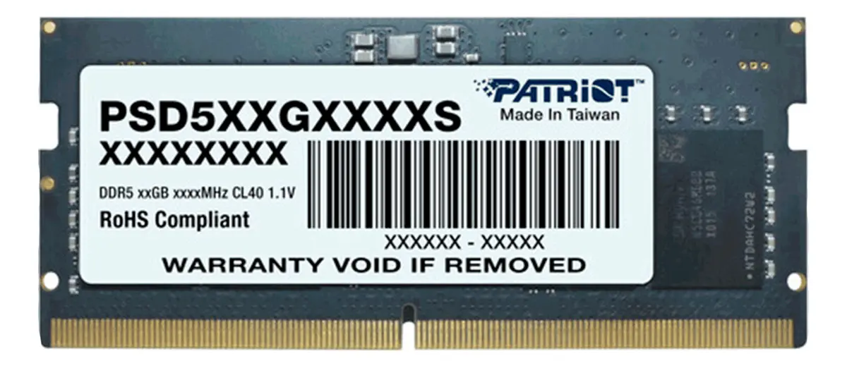 Memoria RAM Patriot Signature DDR5 16GB 5600MHz SODIMM PSD516G560081S