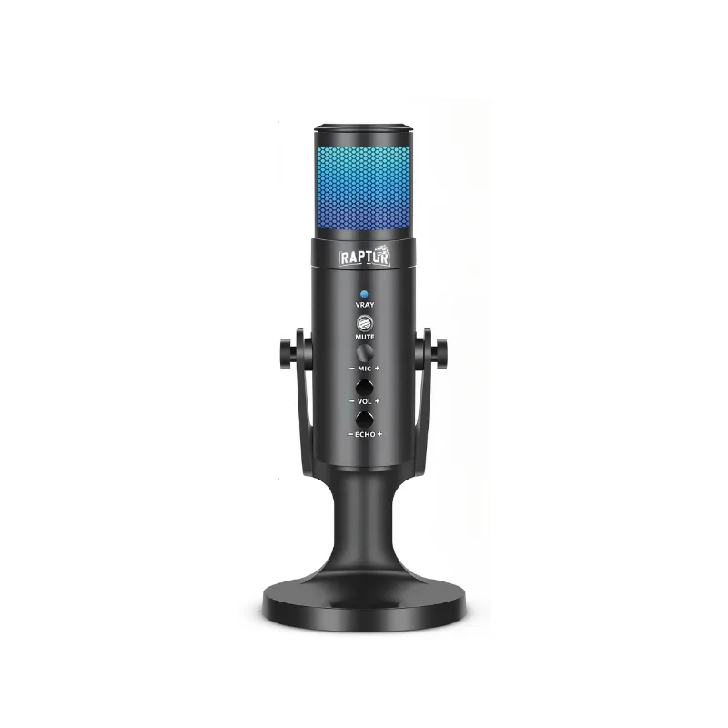Micrófono Raptor Vox Pro RGB USB para Streaming RAP-MICRO-PRO-RGB-USB