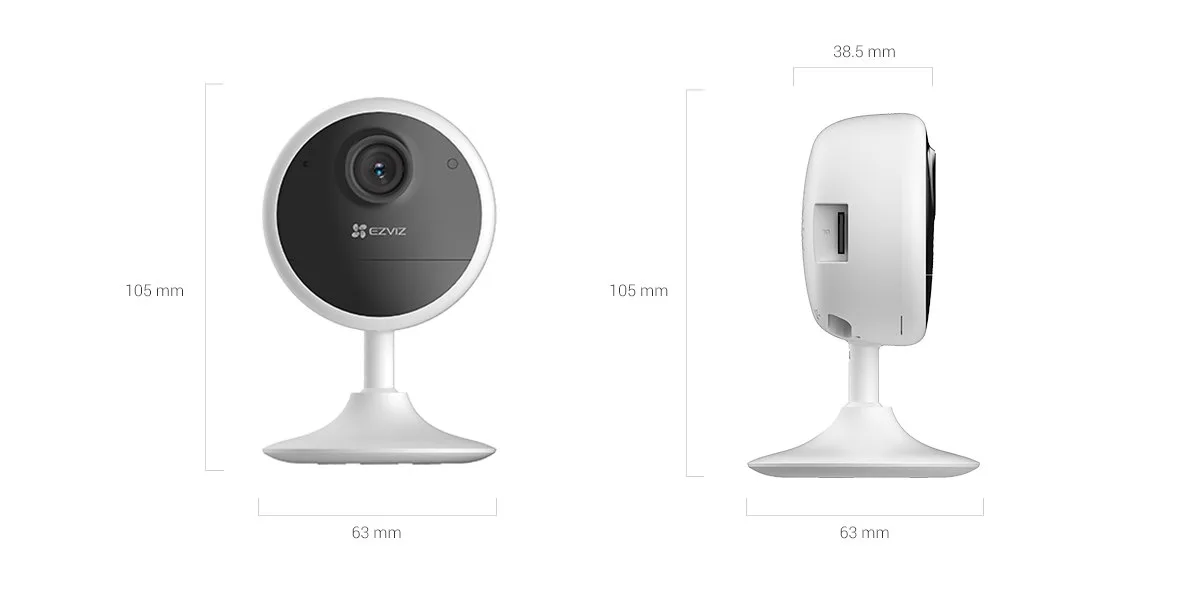 Cámara EZVIZ CB1 1080P Wi-Fi Batería Recargable Interior Gran Angular 113° Detección Humana PIR CS-CB1-R100-1K2WF