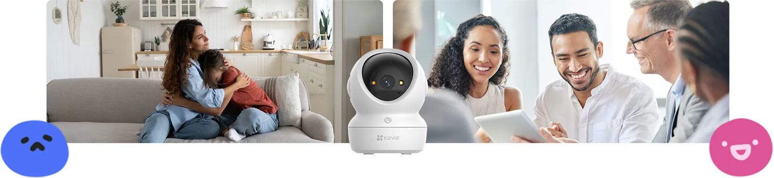 Cámara EZVIZ H6c G1 3K 5MP Wi-Fi Pan & Tilt 360° Interior Visión Nocturna Color Detección IA CS-H6c-R200-1Q5WFL