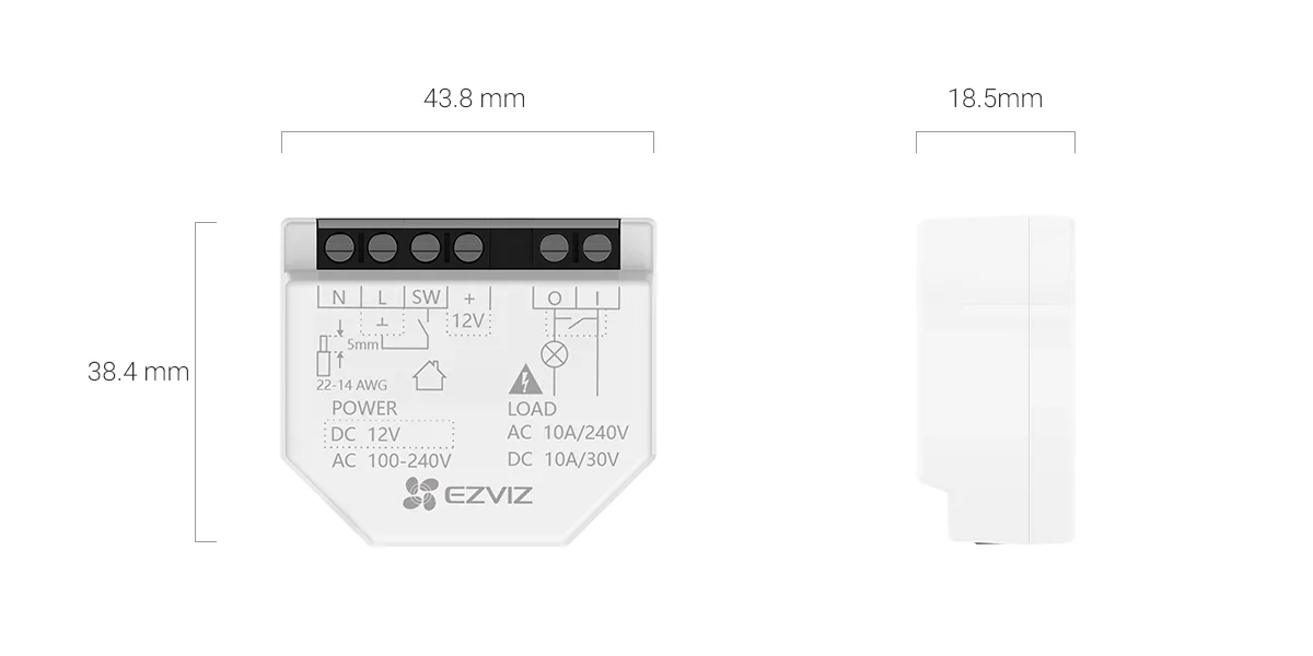 Relé WiFi Inteligente EZVIZ T35WD Smart Home Domótica Matter CS-T35-R100-WD