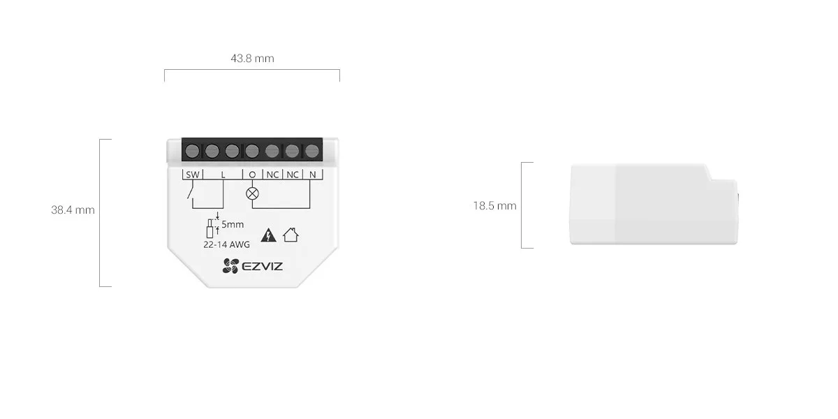 Relé WiFi Inteligente EZVIZ T35W Smart Home Domótica CS-T35