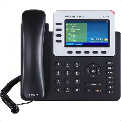 Telefono IP 4 Lineas, 2 Puertos 10/100/1000 Ethernet, POE, Pantalla LCD TFT A Color 480x272, Conferencia De 5 Vías, Bluetooth, USB,  Aplicaciones Web Integradas En Tiempo Real (clima, Cotización De Monedas, Noticias RSS, Etc.), Capacidad Para Conecta