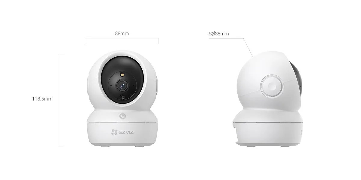 Cámara EZVIZ H6c Pro 2MP 1080P Wi-Fi Pan & Tilt 360° Interior Seguimiento Inteligente Audio Bidireccional CS-H6c-R105-1L2WF