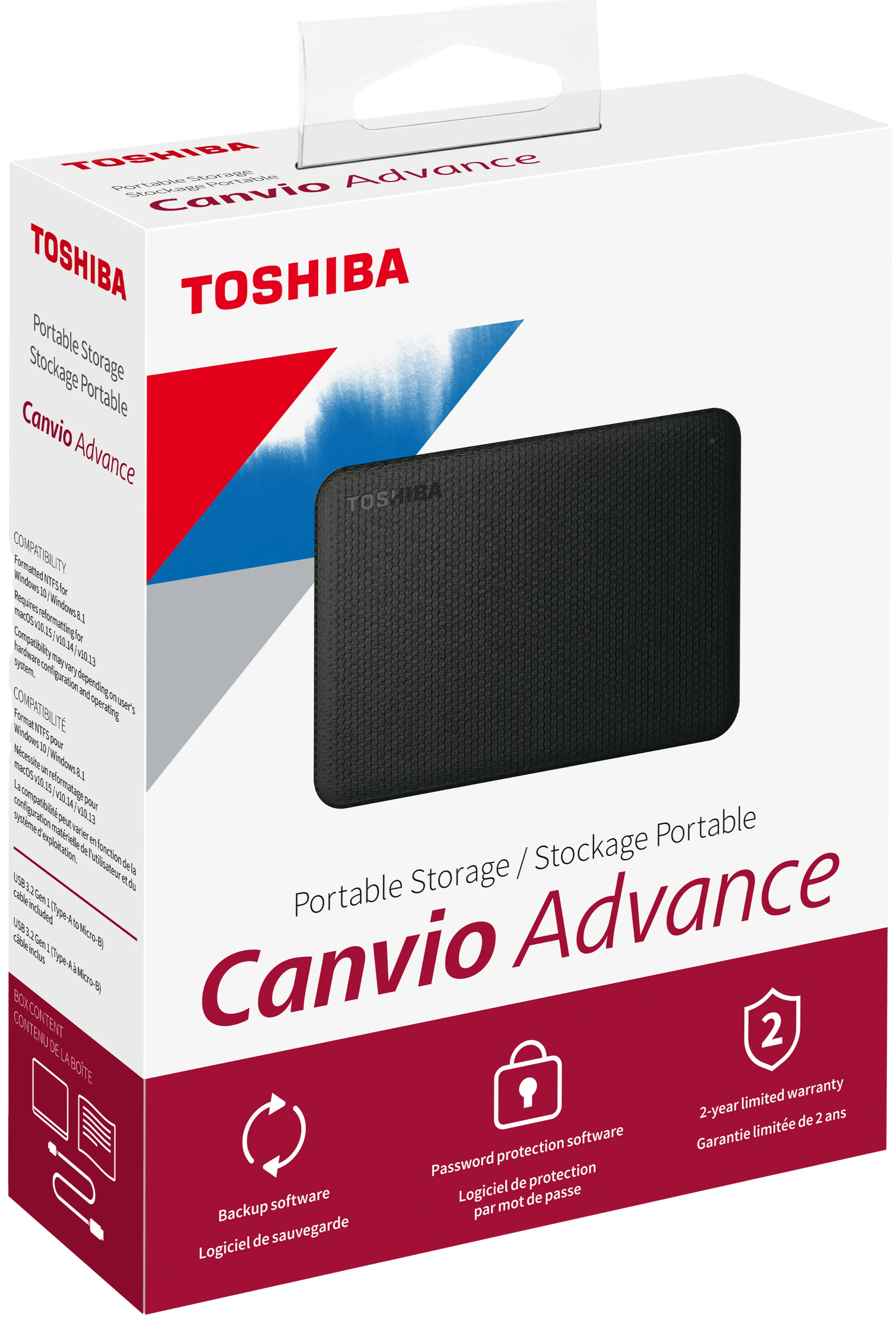 Disco Rigido Externo Toshiba Canvio Advance 1tb Negro USB 3.0 HDTCA10XK3AA