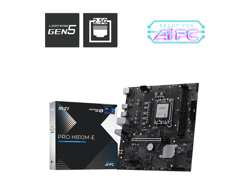 Motherboard Msi Pro H810m-e  Lga 1851 Ddr5