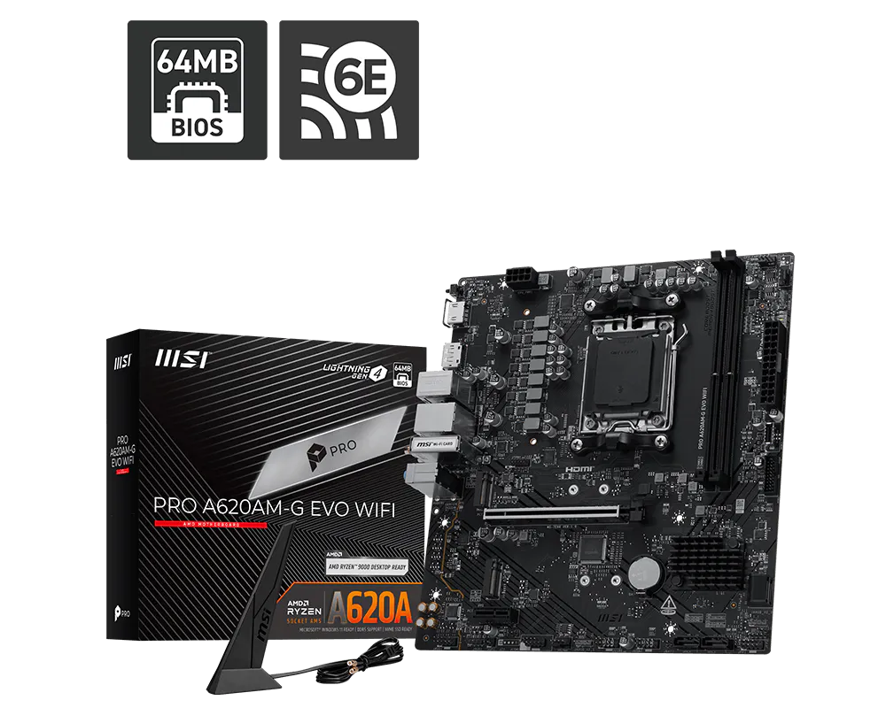 Motherboard Msi Pro A620am-g Evo Wifi Am5 Ddr5