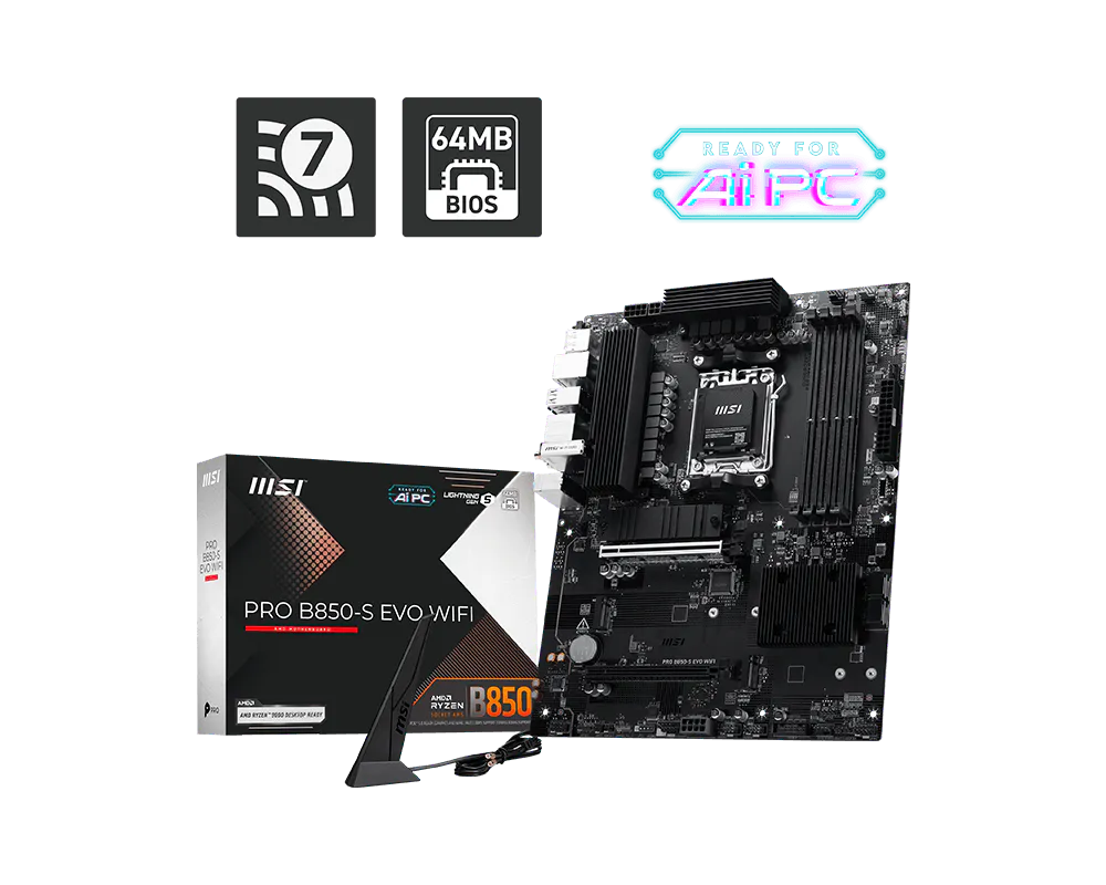 Motherboard Msi Pro B850-s Evo Wifi Am5 Ddr5