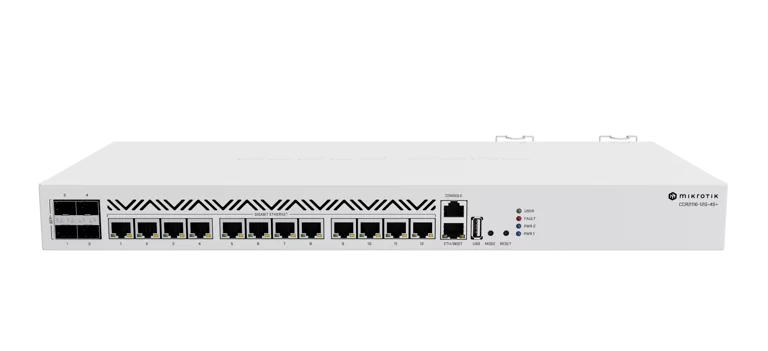 ROUTER MIKROTIK CCR2116-12G-4S+ 16GB RAM 16 NUCLEOS 128 MB STORAGE 10 GB SFP
