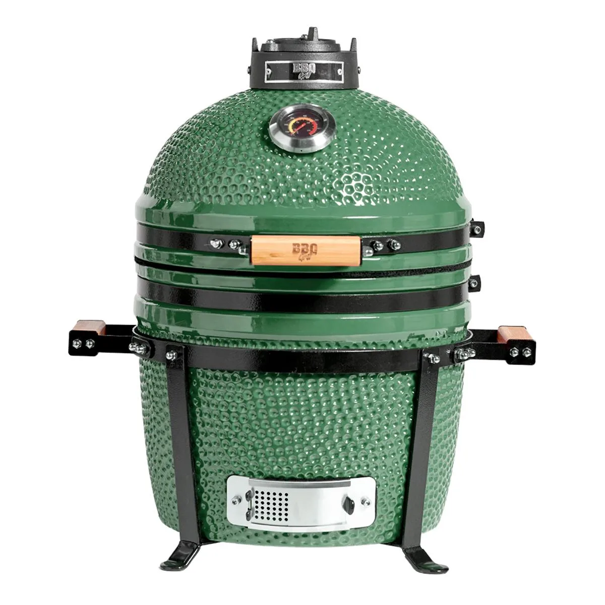 Parrilla Kamado Bbq Grill Kadu K15 Ahumador Ceramico Verde Con Funda