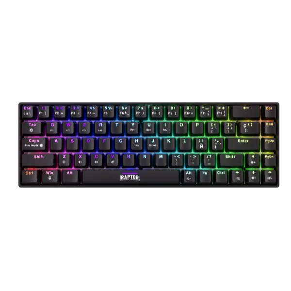 Teclado Raptor Fireclaw M68 Inalámbrico RGB 