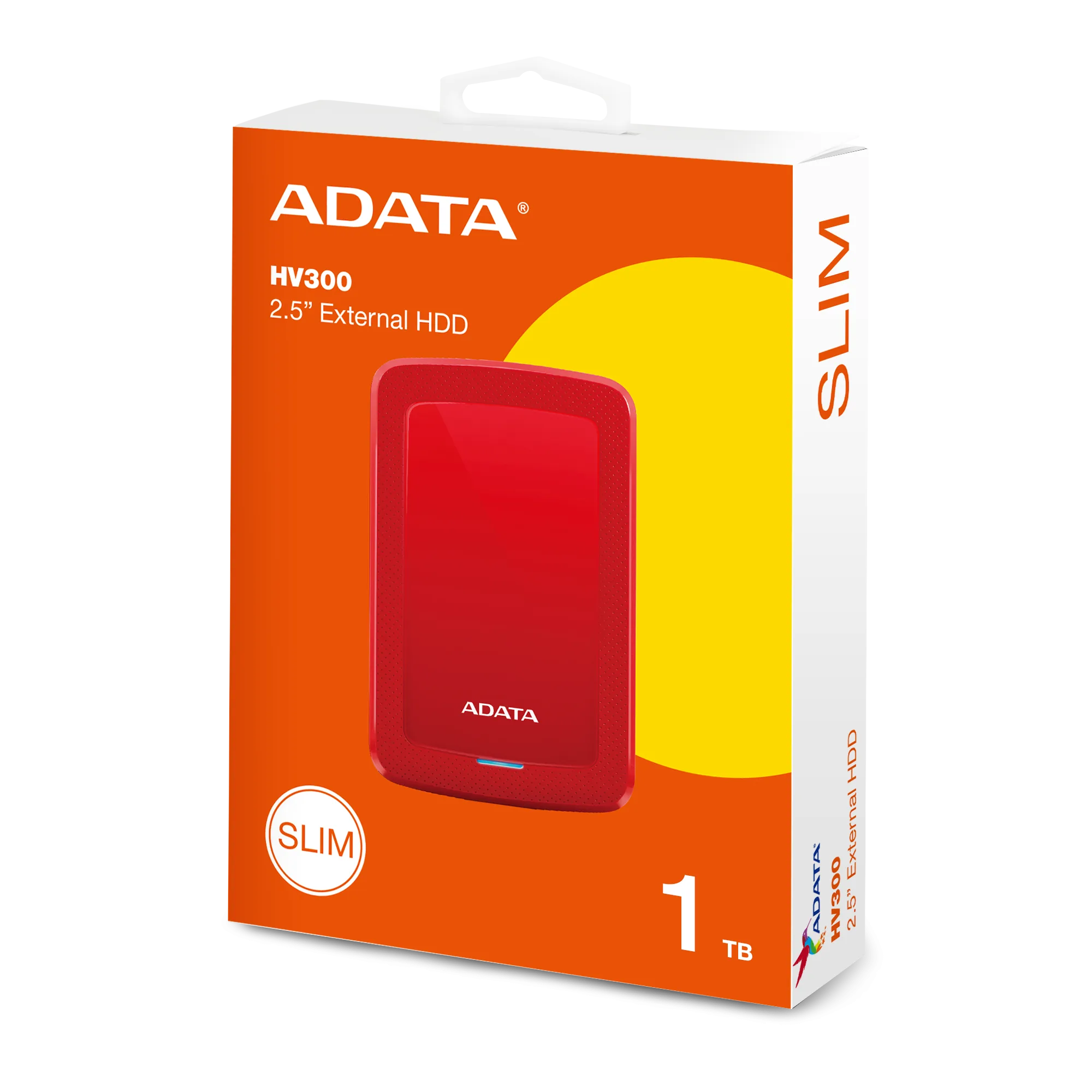 Disco Externo Hdd Adata Ahv300 1tb Red Usb 3.2
