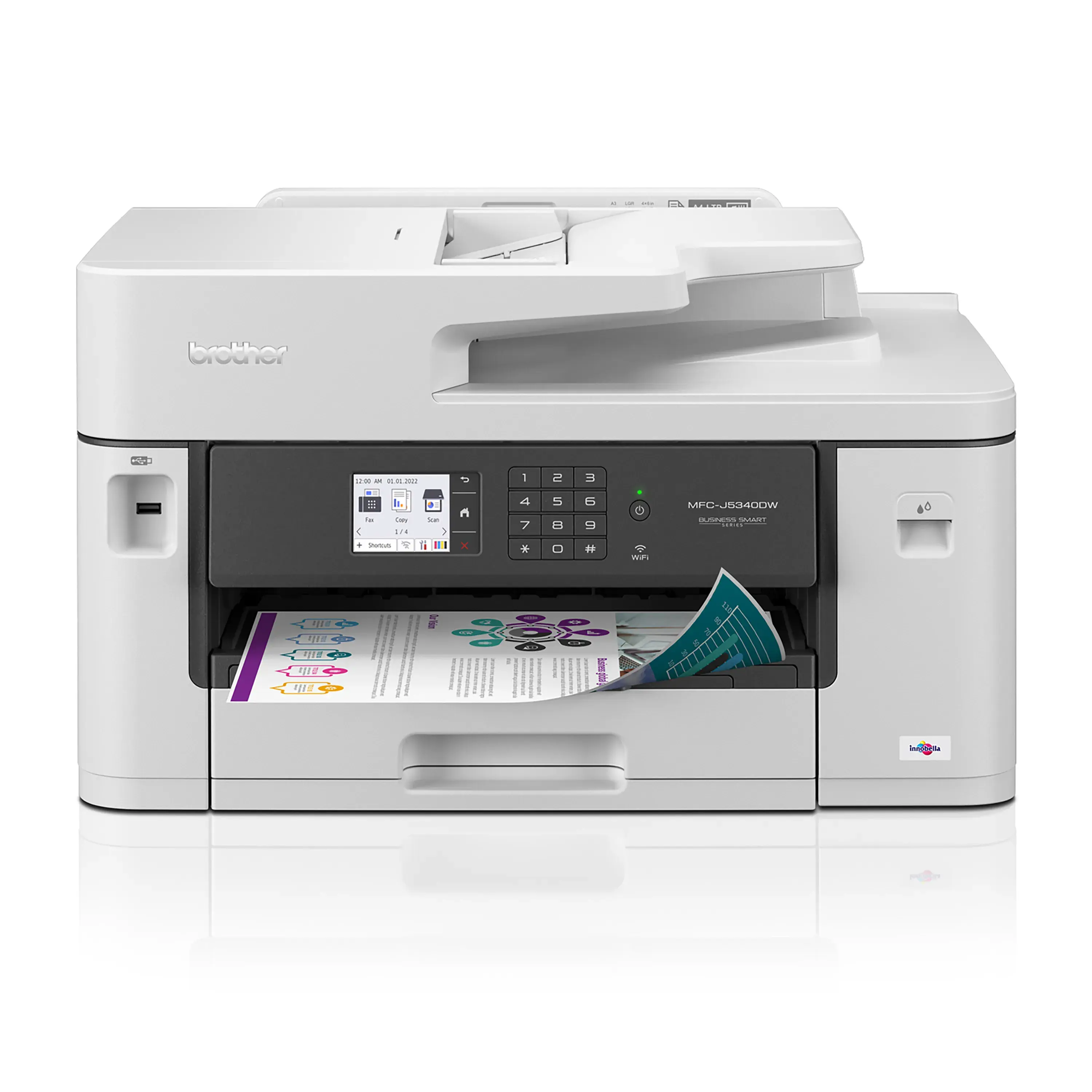 Impresora Multifunción Brother MFC-J5340DW A3 Color Tinta WiFi Red Dúplex ADF Fax 28 ppm MFCJ5340DW