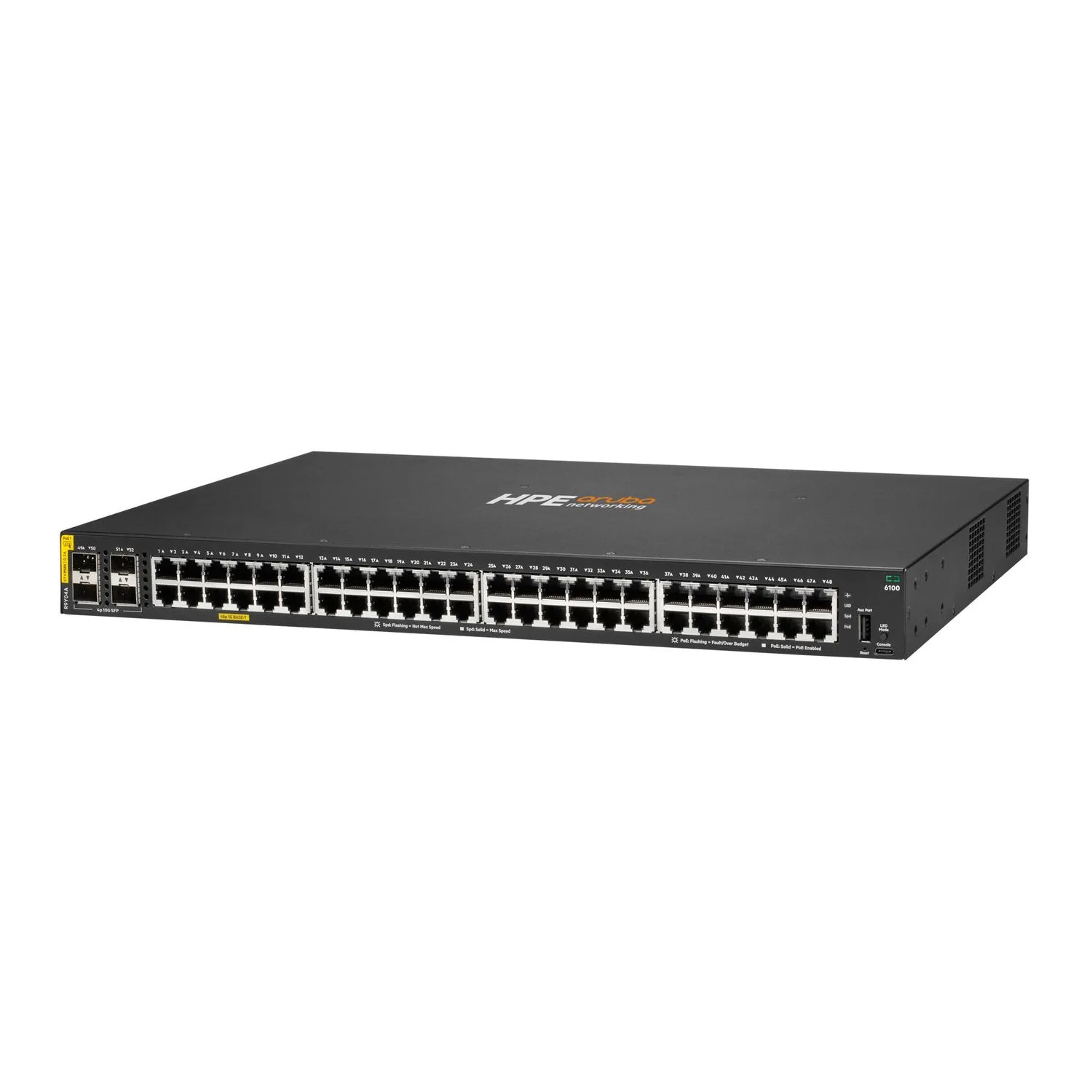 Switch 48P Aruba 6100 CL4 4SFP+ POE+ 740w
