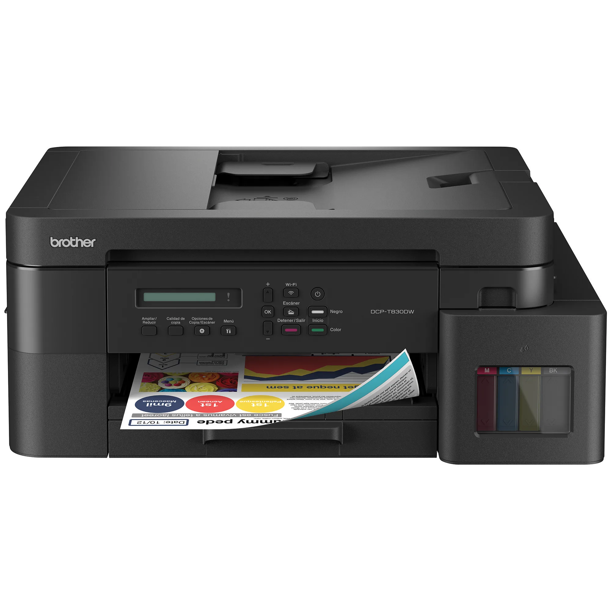 Impresora Multifunción Brother DCP-T830DW Color Sistema Continuo WiFi Red Dúplex ADF