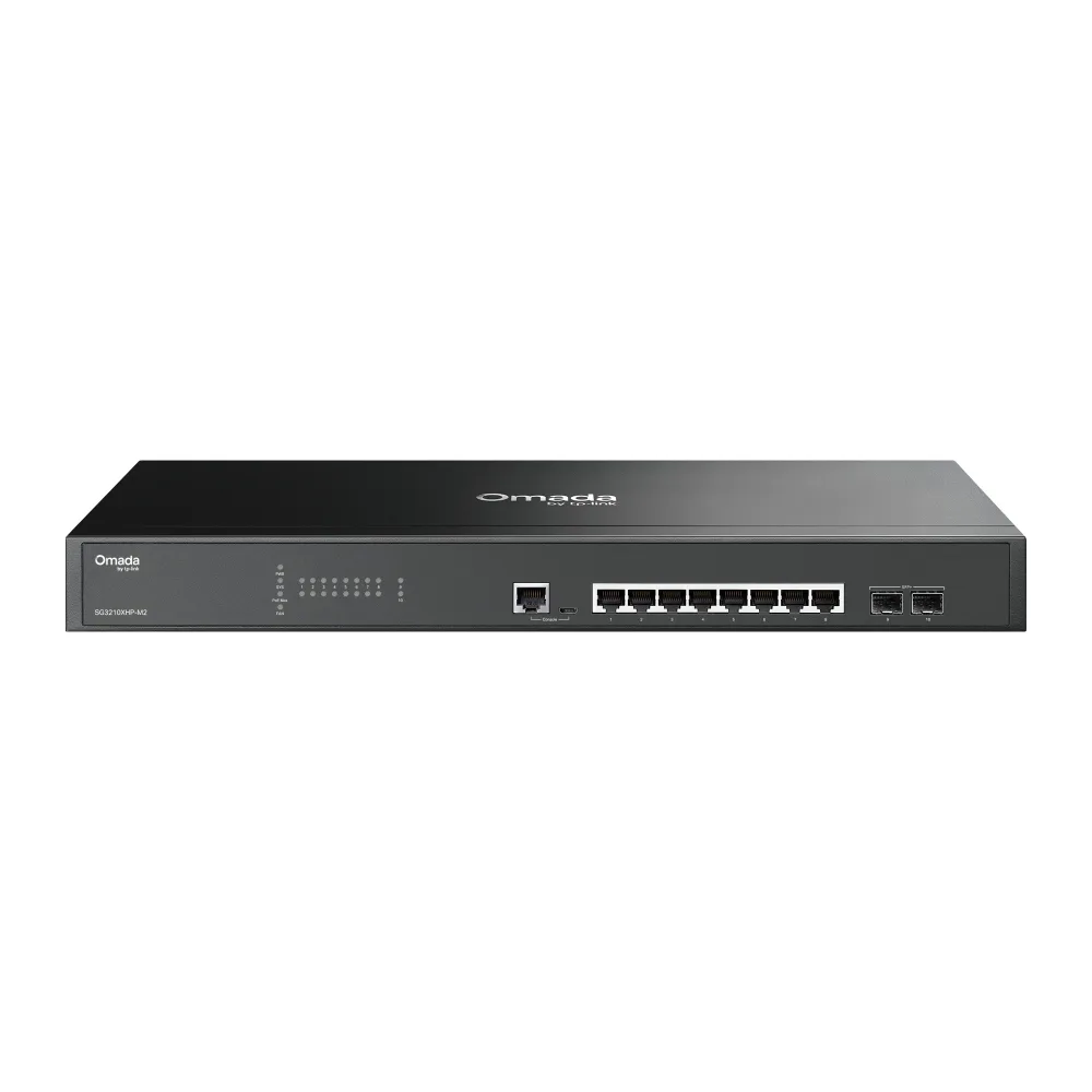 Switch TP-Link Omada TL-SG3210XHP-M2 8 Puertos 2.5G PoE+ 240W 2 SFP+ 10G