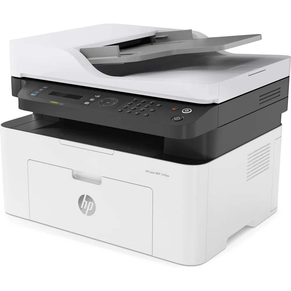Impresora Multifunción HP Laser MFP 137fnw Láser Monocromática WiFi Red ADF Fax 21 ppm 4ZB84A