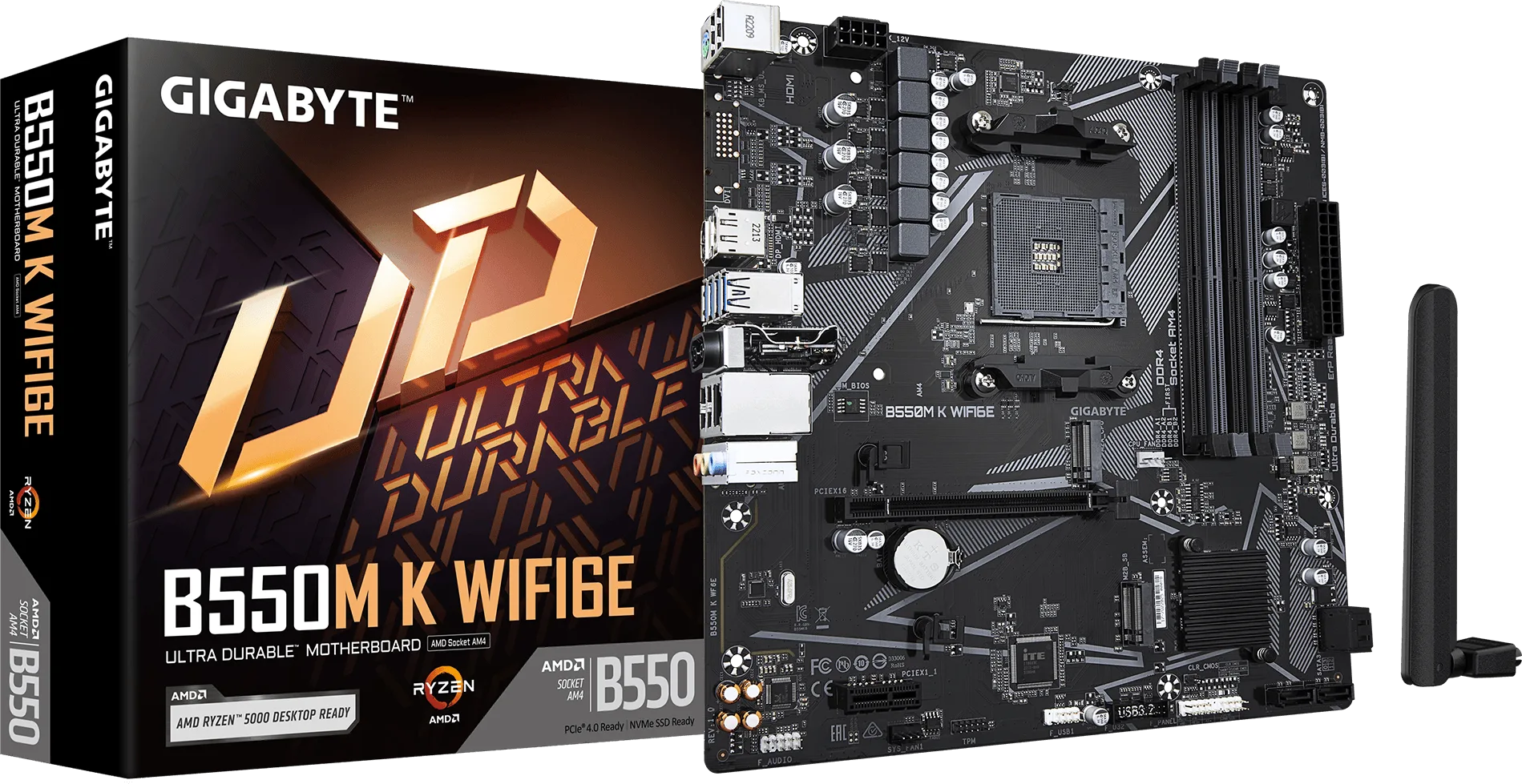 Motherboard GIGABYTE B550M K WIFI6E AM4 DDR4