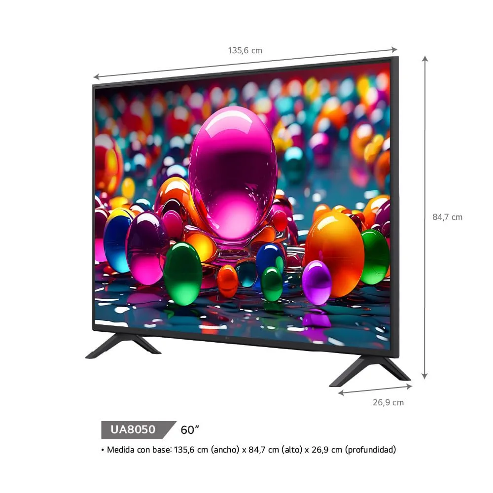 Smart TV Led 60" 4K UHD  LG 60UA8050PSA Alpha 7 8va Gen con Ai y Magic Control