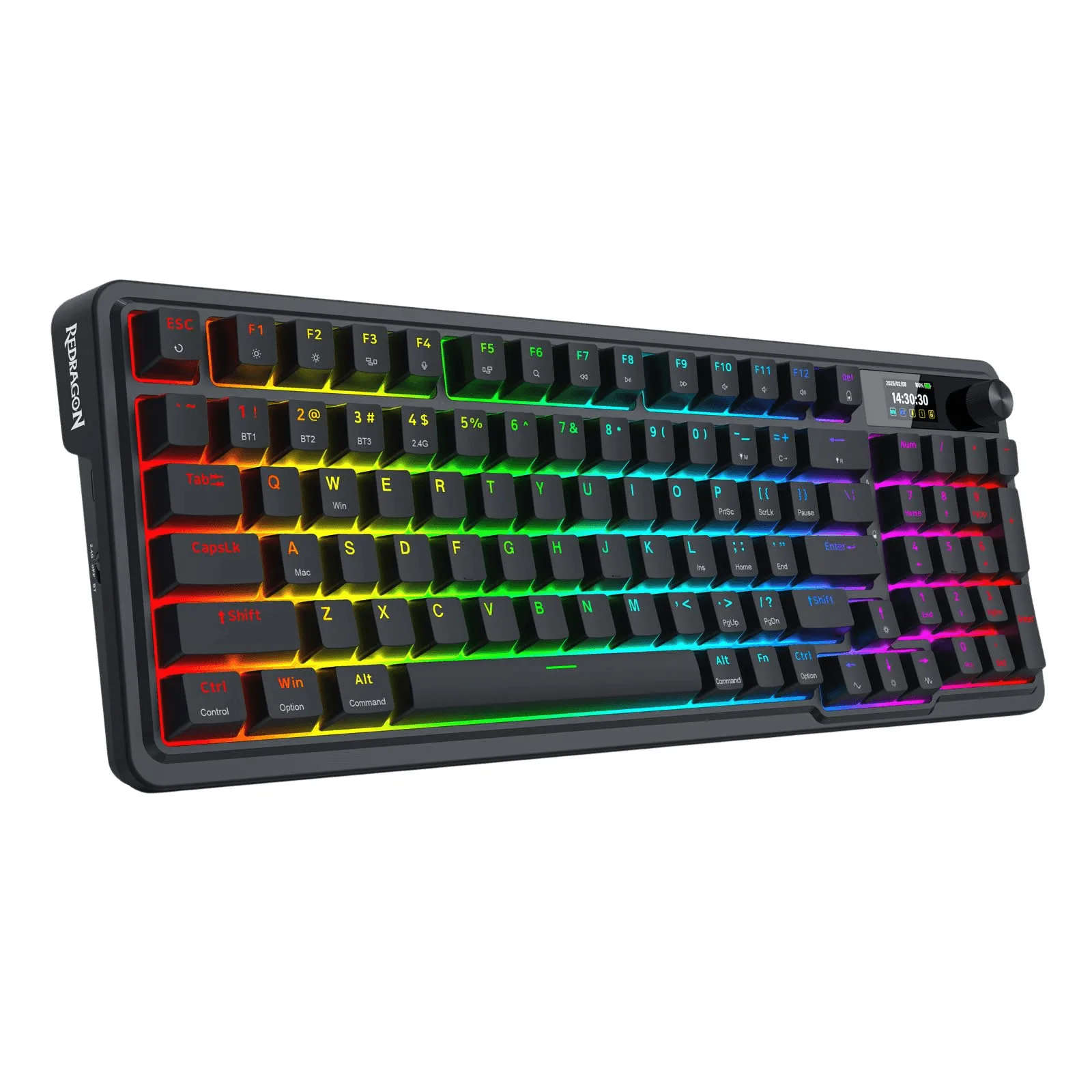 Teclado Inalámbrico Redragon  Eisa LCD K719 Negro