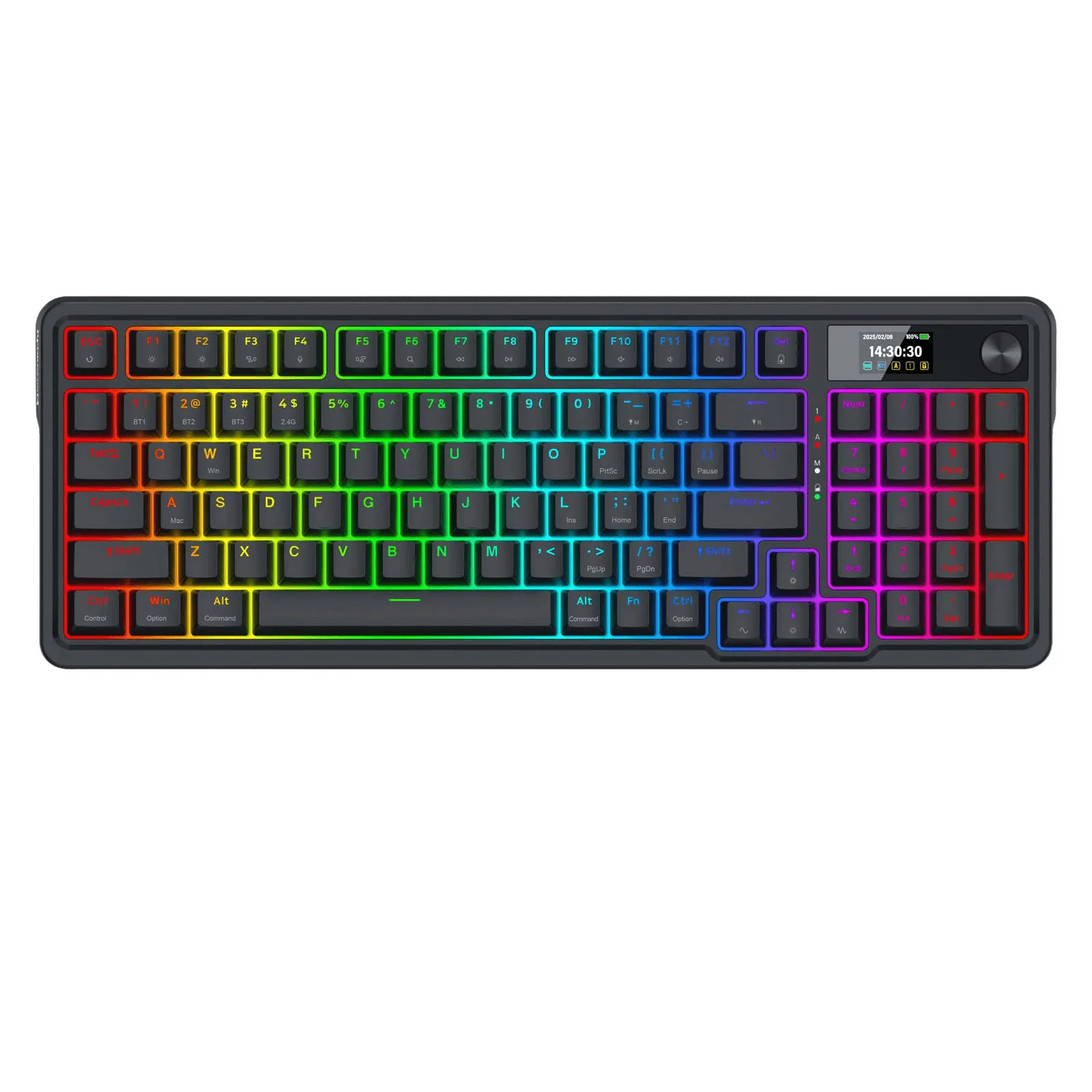Teclado Inalámbrico Redragon  Eisa LCD K719 Negro