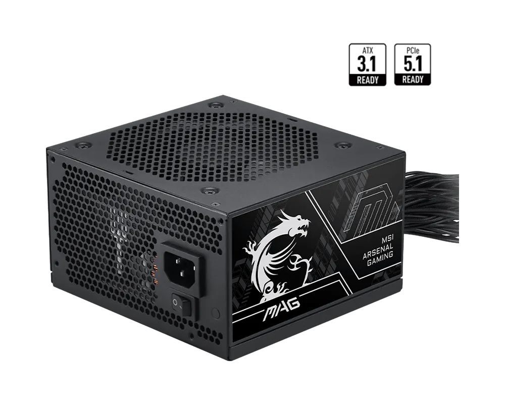 Fuente MSI MAG A750BN PCIE5 III 750W 80 Plus Bronze ATX 3.1