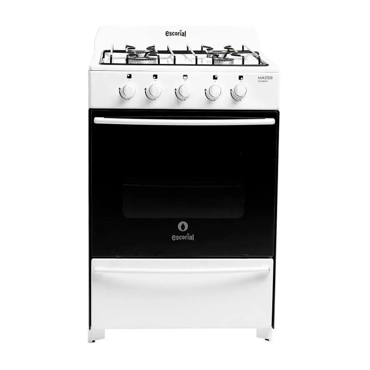 Cocina Gas Natural 56Cm Escorial MASTERCLASSICB Blanca