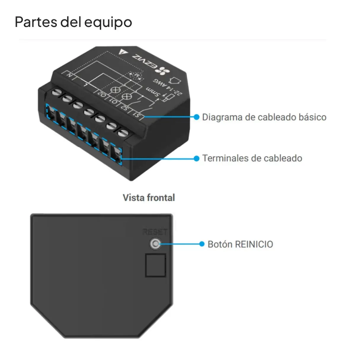 Relé WiFi Inteligente 2 Canales EZVIZ T36 Smart Home Medidor de Consumo CS-T36