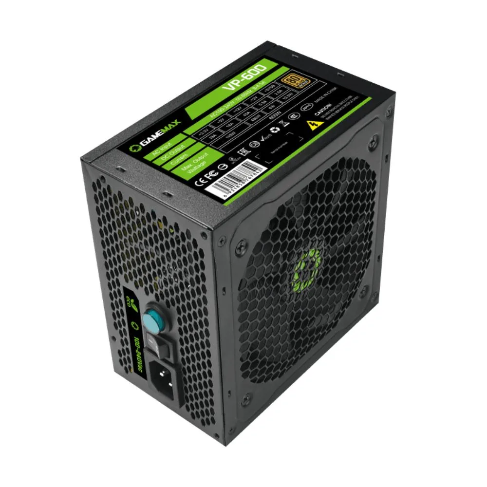 FUENTE 600W GAMEMAX 80 PLUS BRONZE VP-600