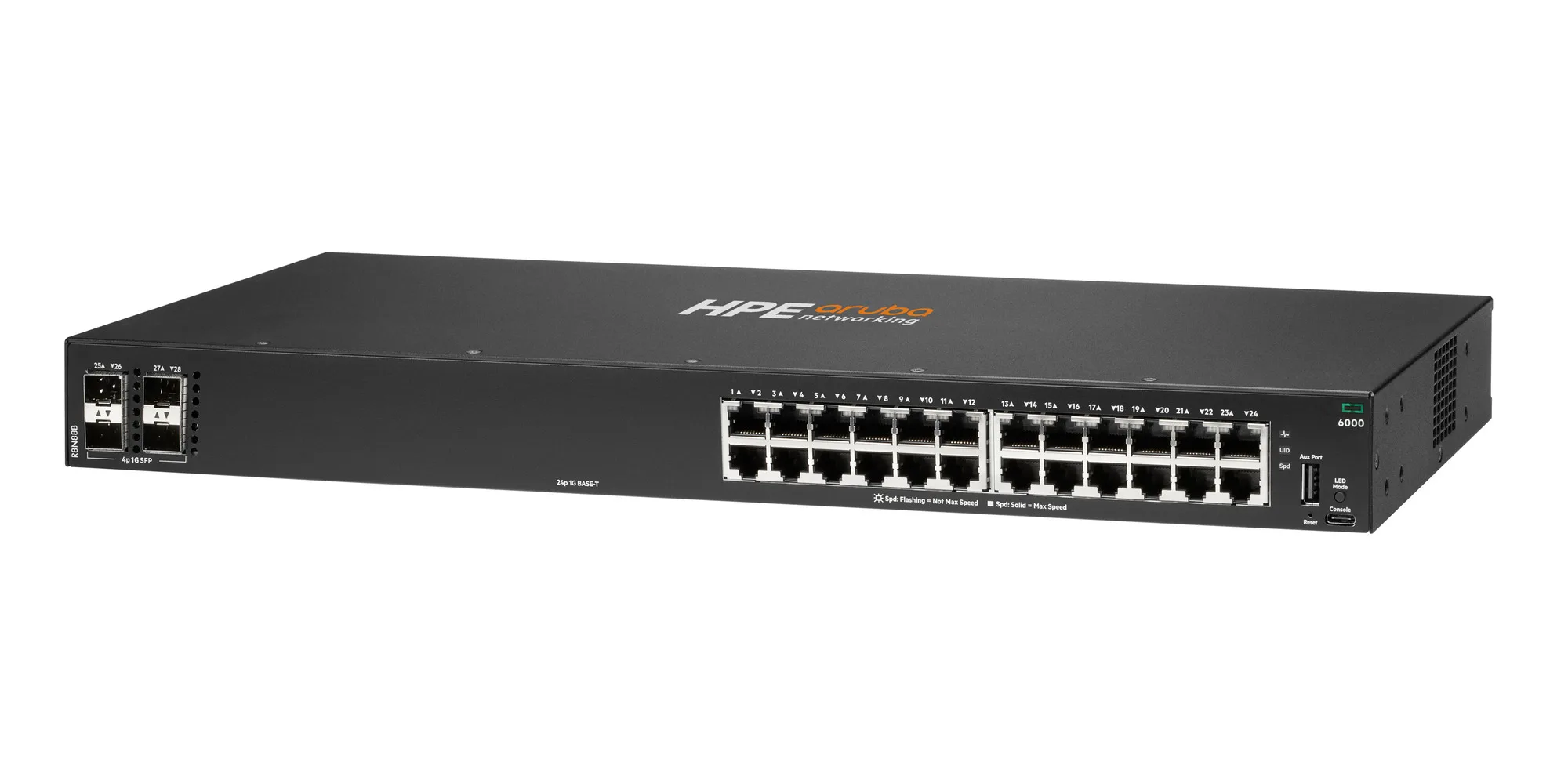 Switch Aruba CX 6000 24 Puertos Gigabit 4 SFP 1G Administrable Capa 2 R8N88B
