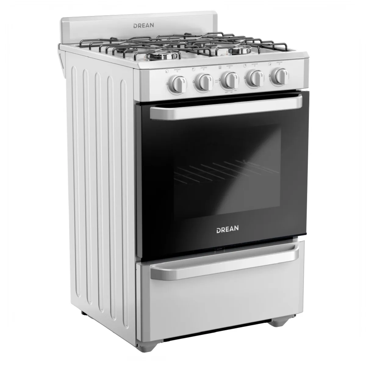 Cocina Multigas Drean 56cm Blanca 4 Hornallas Easy Clean Pro CD5602AB0