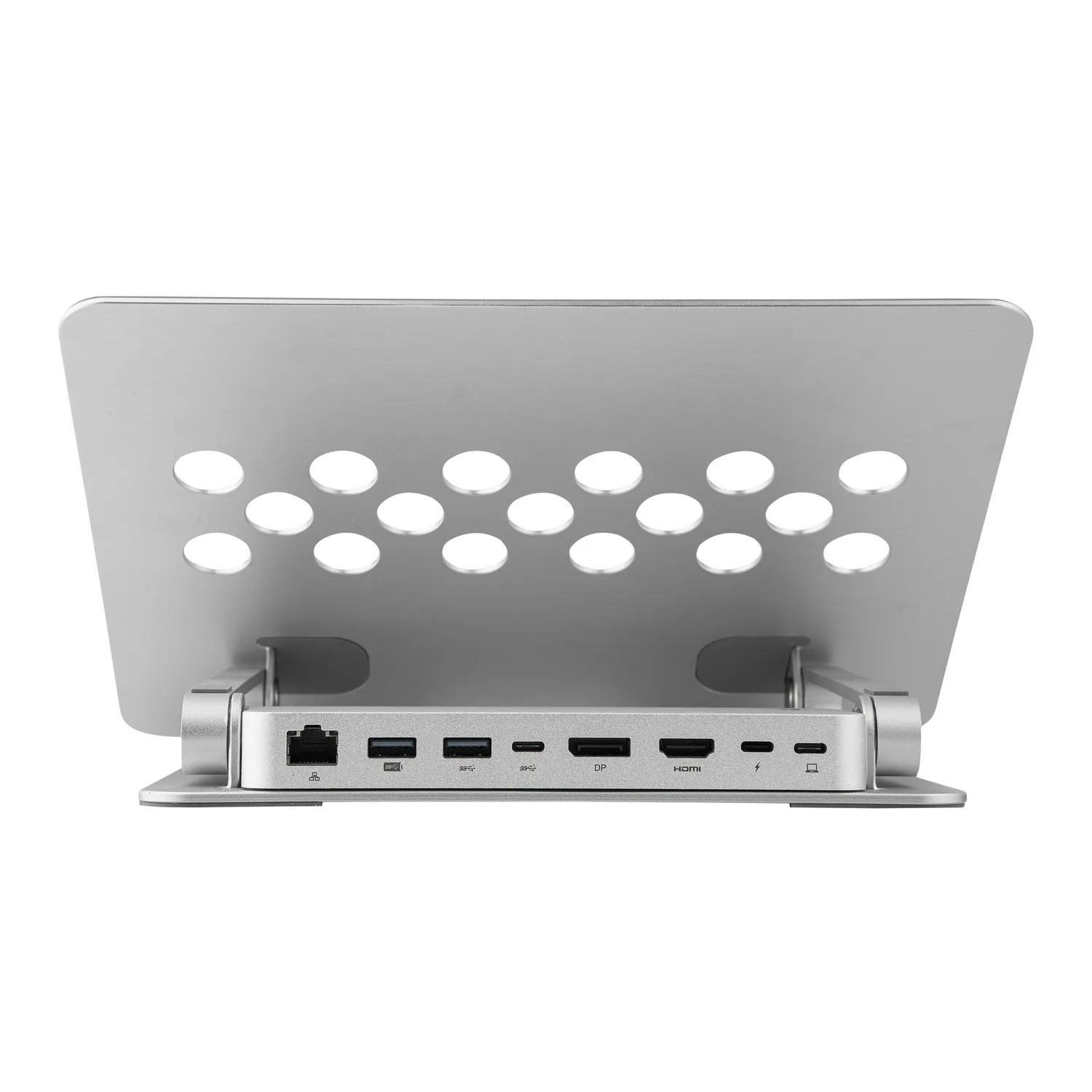 Docking Station USB-C Kramer KDock-6 con Soporte Ergonómico para Notebook HDMI DisplayPort 4K60 Ethernet PD 100W KDOCK-6