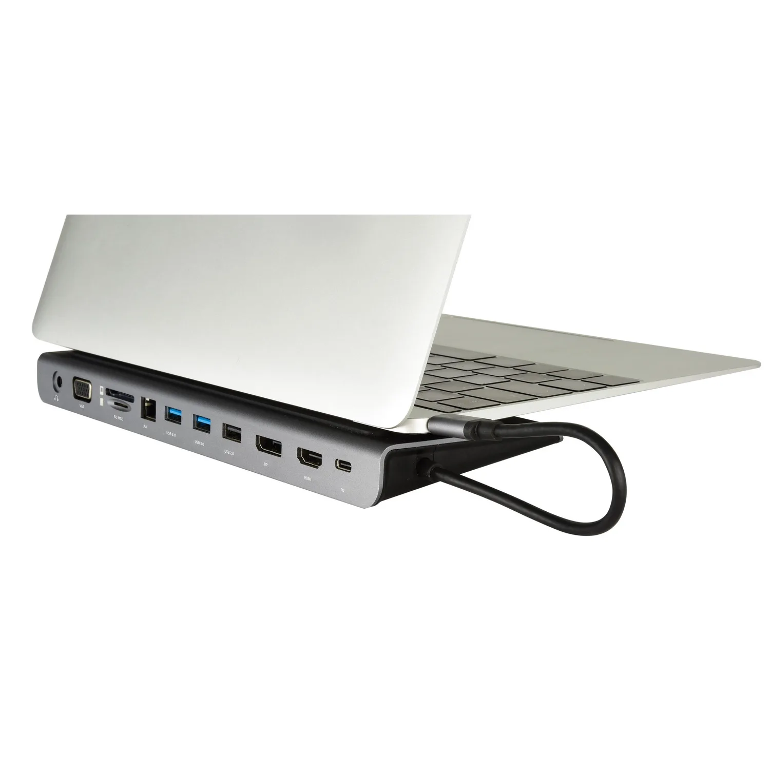 Docking Station USB-C Kramer KDock-4 HDMI DisplayPort VGA 3x USB Ethernet SD microSD Audio PD 100W KDOCK-4