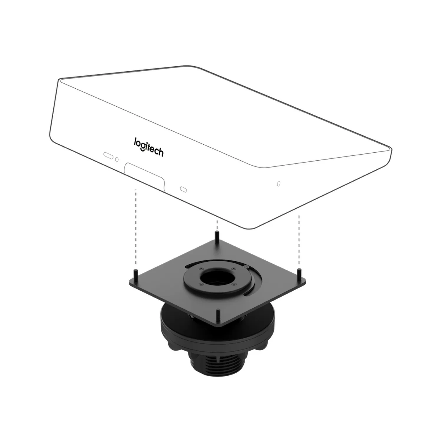 Soporte de Mesa Logitech Tap Table Mount para Controlador Tap y Tap IP Giro 180 Grados 939-001811