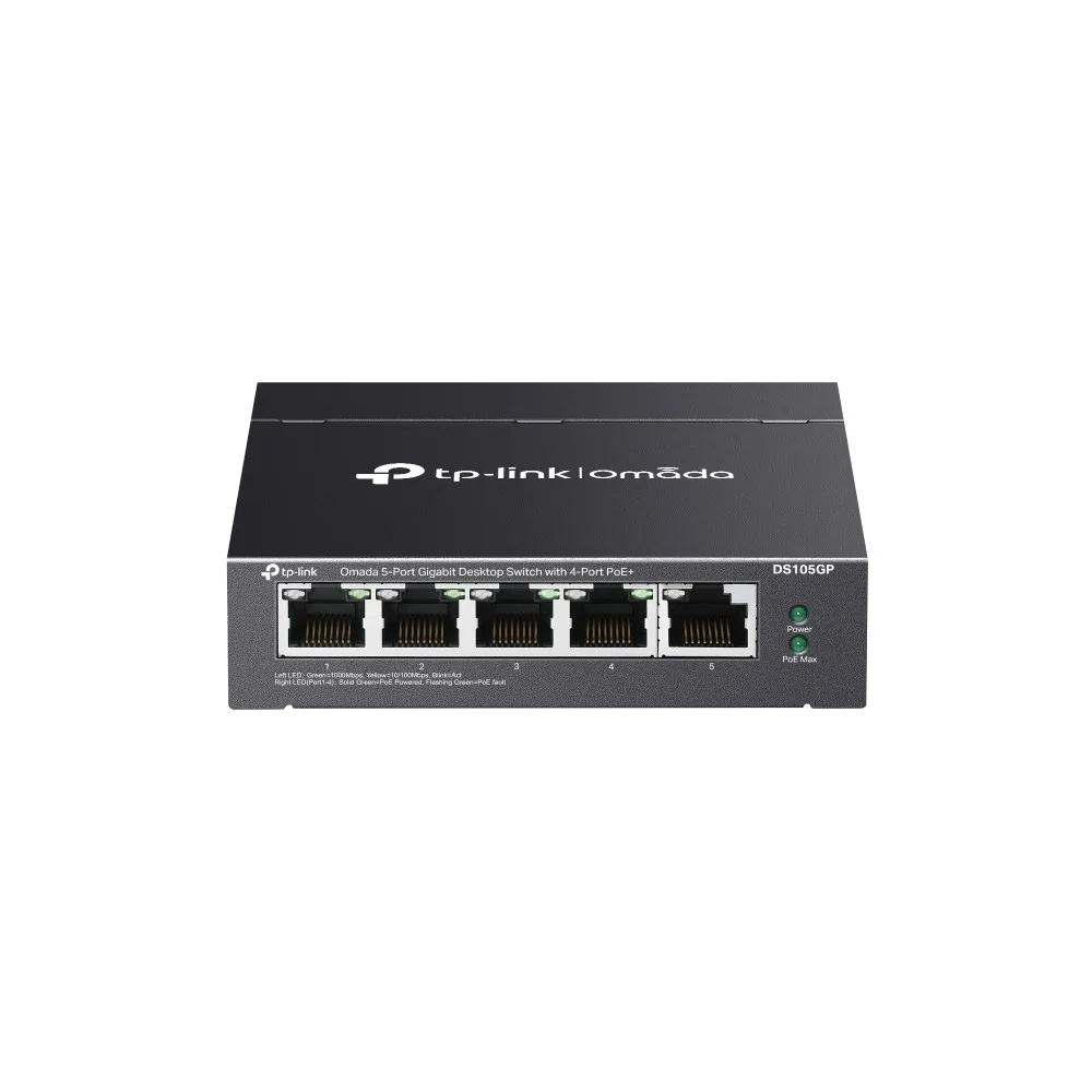 Switch TP-Link Omada DS105GP 5 Puertos Gigabit 4 PoE+ 65W No Administrable