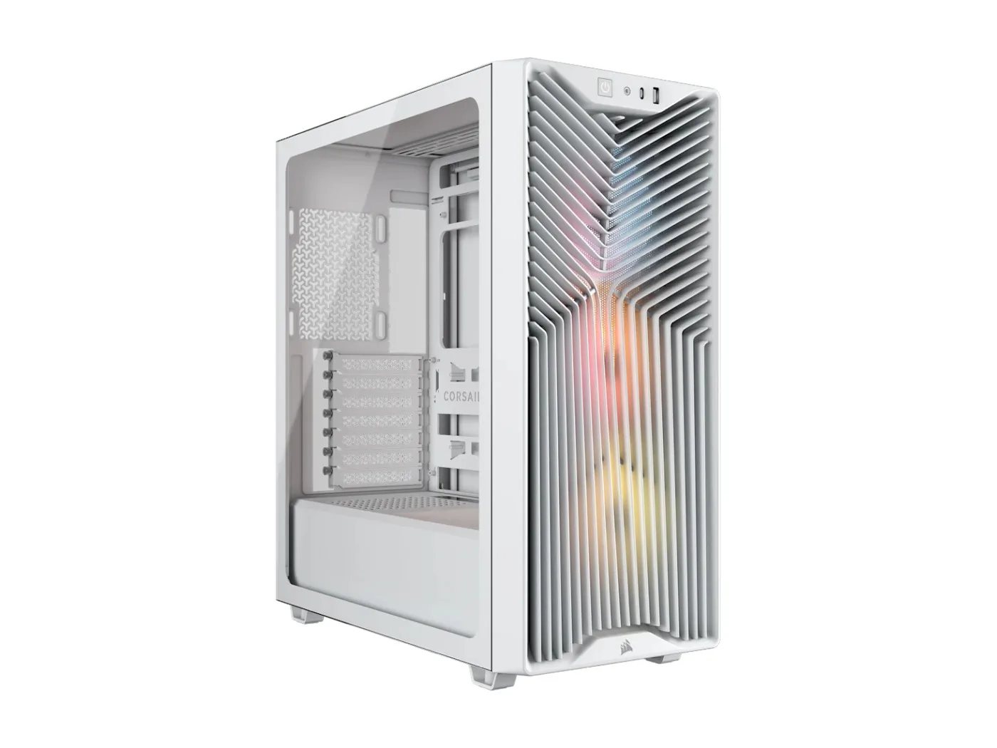 Gabinete Corsair 3200D RS ARGB Blanco Mid-Tower ATX Vidrio Templado 3 Ventiladores RS120 ARGB CC-9011345-WW — foto 2