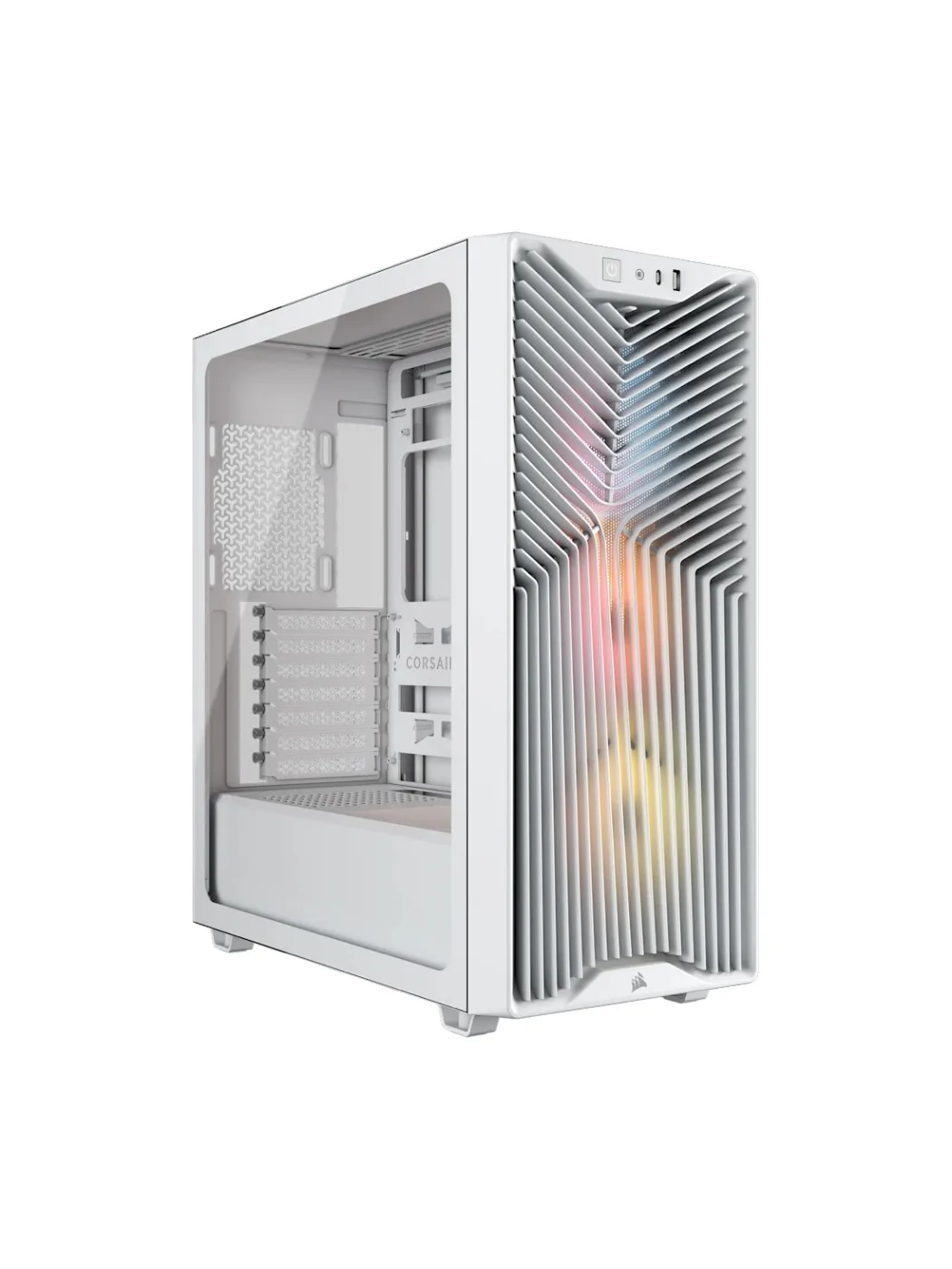 Gabinete Corsair 3200D RS ARGB Blanco Mid-Tower ATX Vidrio Templado 3 Ventiladores RS120 ARGB CC-9011345-WW — foto 3