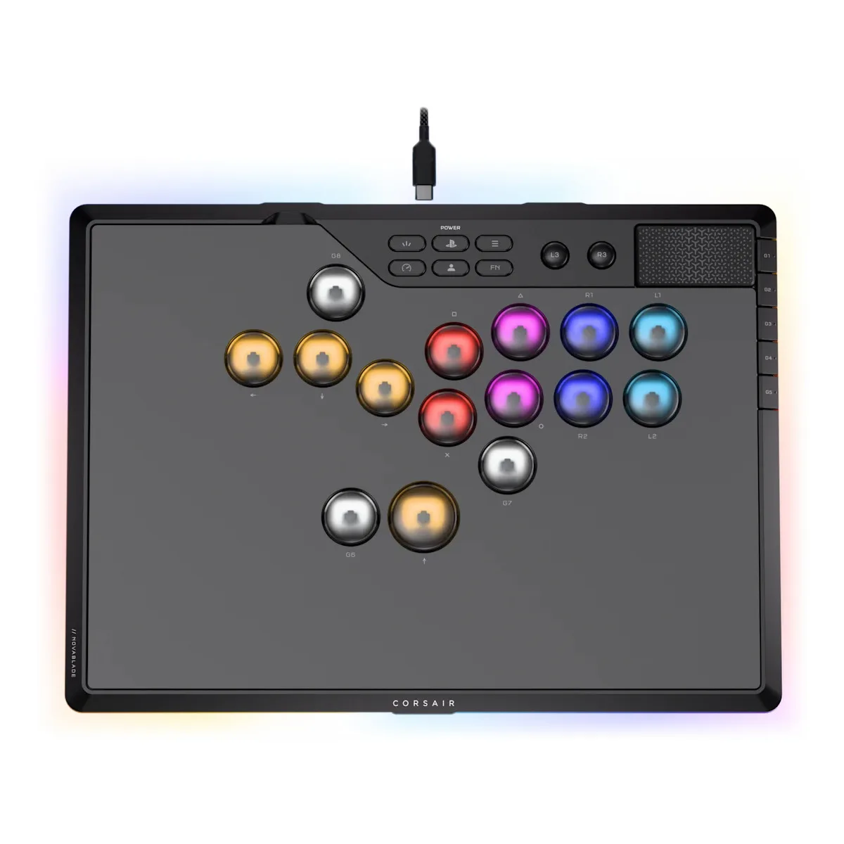 Control Corsair Novablade Pro Wireless Leverless Hall Effect Inalámbrico 8000 Hz Actuación Ajustable PS5 PS4 PC CH-963B01G-WW