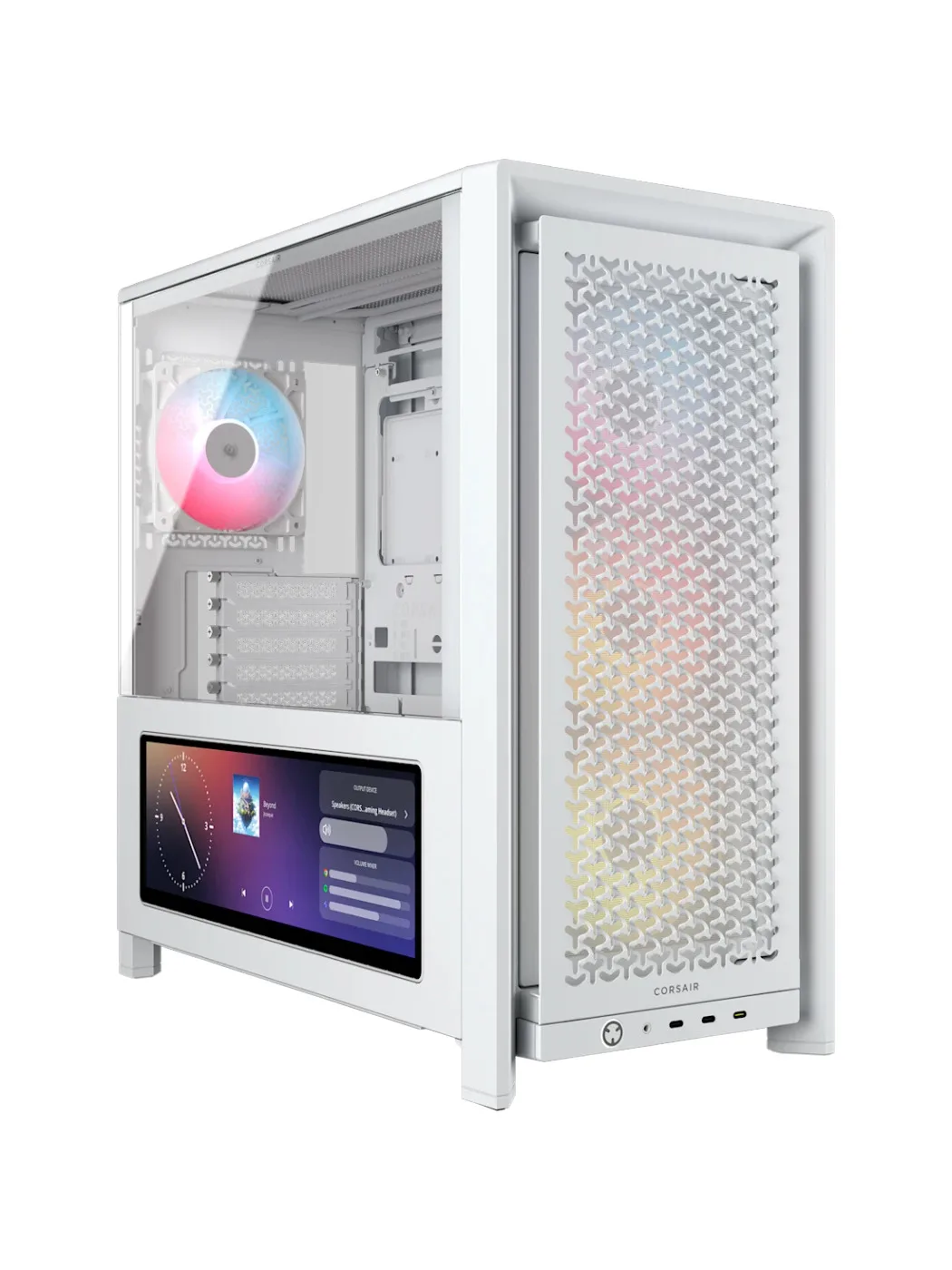 Gabinete CORSAIR FRAME 4000D LCD RS Performance Mid-Tower Blanco — foto 4