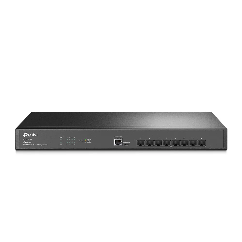 Switch TP-Link Omada TL-SX3008F 8 Puertos 10GE SFP+ Administrable L2+ Rackeable