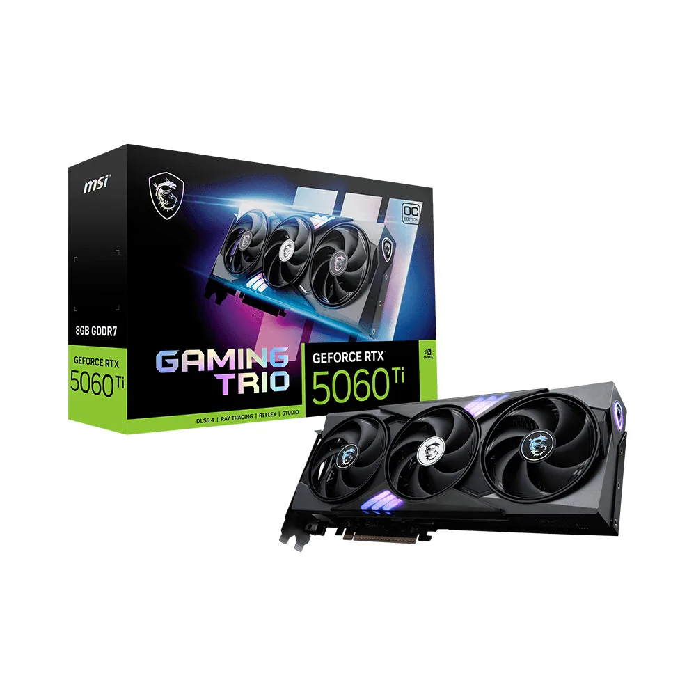 Placa de Video MSI GeForce RTX 5060 Ti 8G Gaming Trio OC