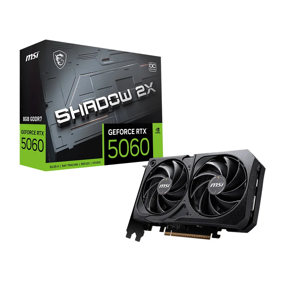 Placa de Video MSI GeForce RTX 5060 8G Shadow 2X OC