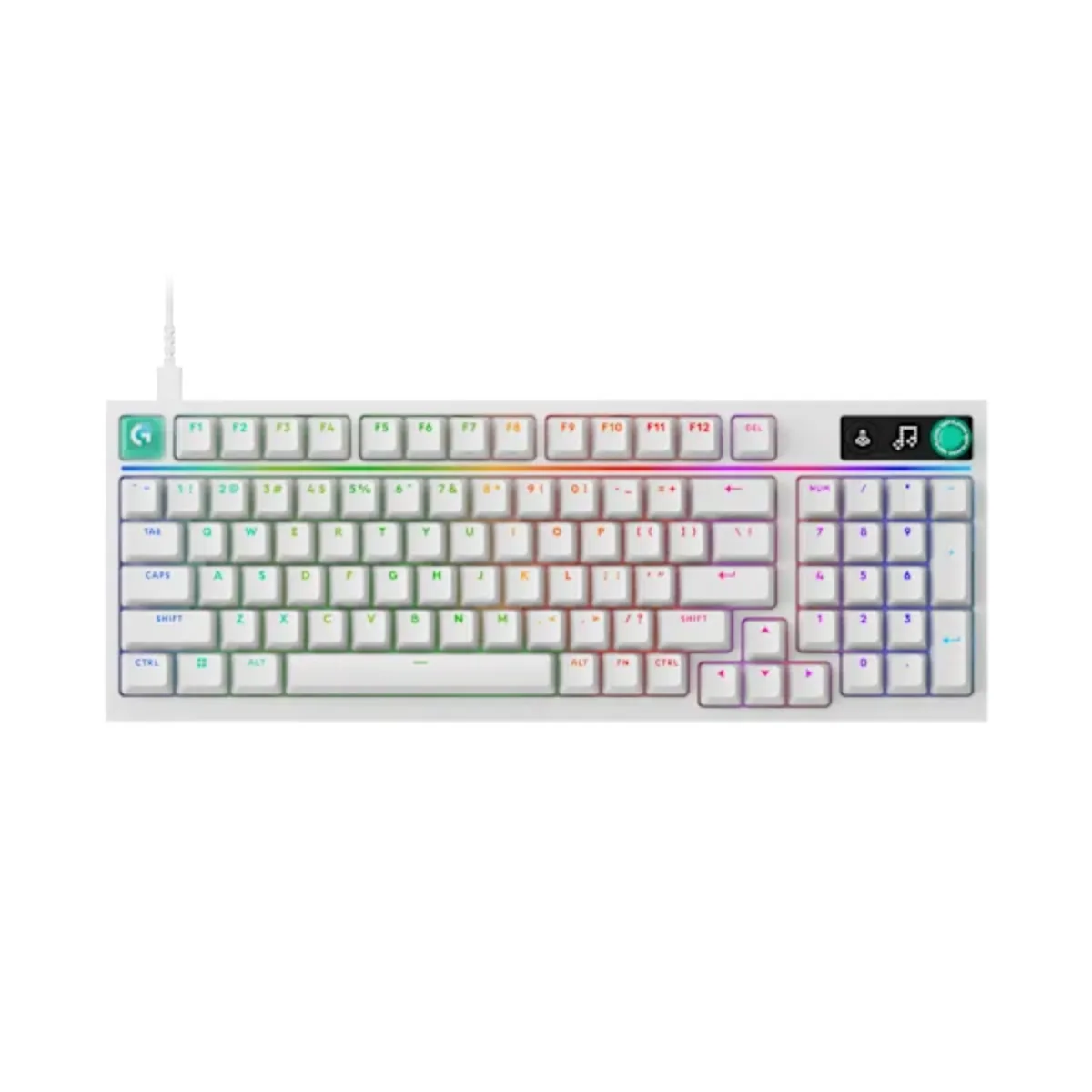 Teclado Mecánico Gaming Logitech G316 X 98% 8kHz Hot-Swap RGB USB Blanco 920-014226