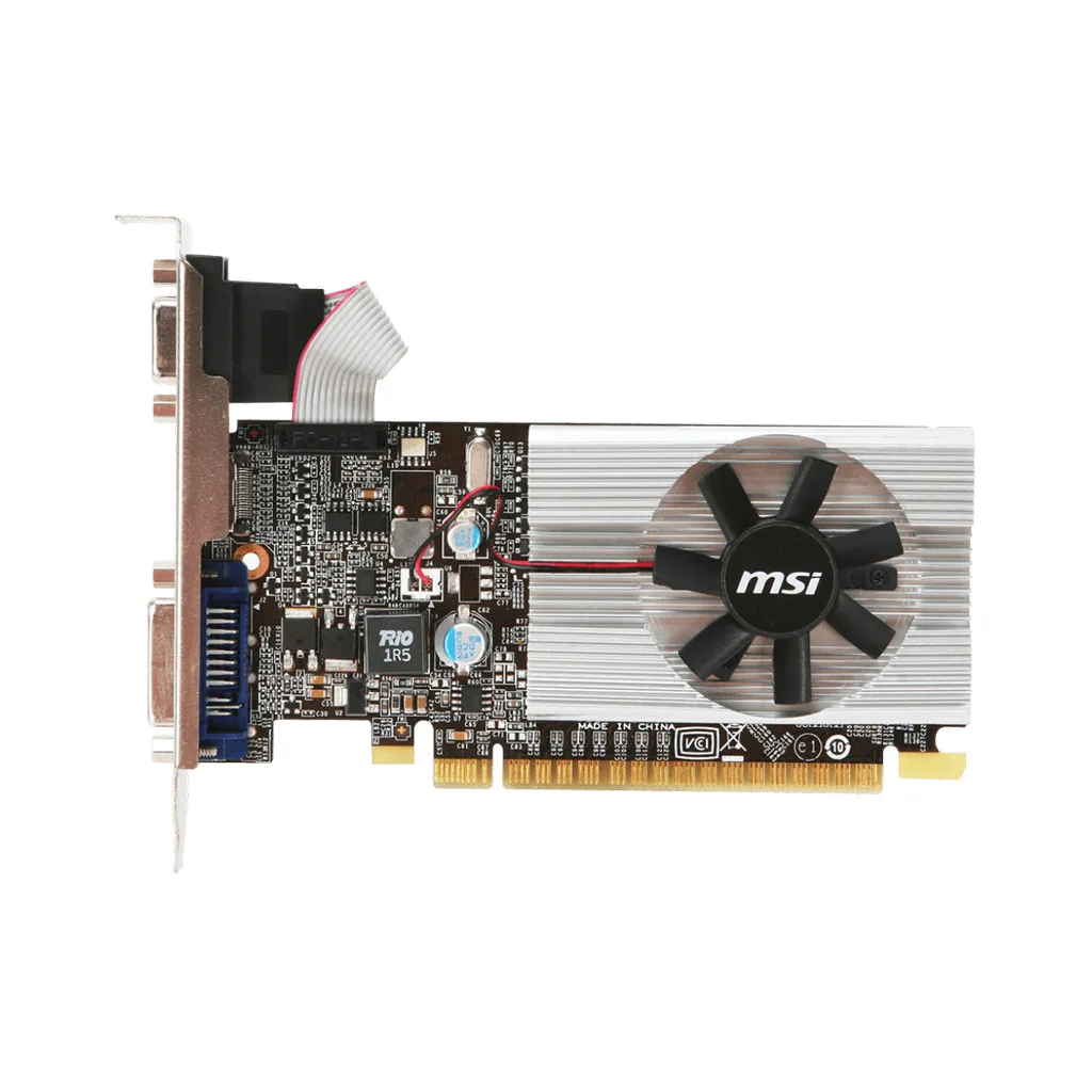 Placa de Video MSI GeForce 210 1GB DDR3 Perfil Bajo VGA DVI HDMI N210-MD1G/D3