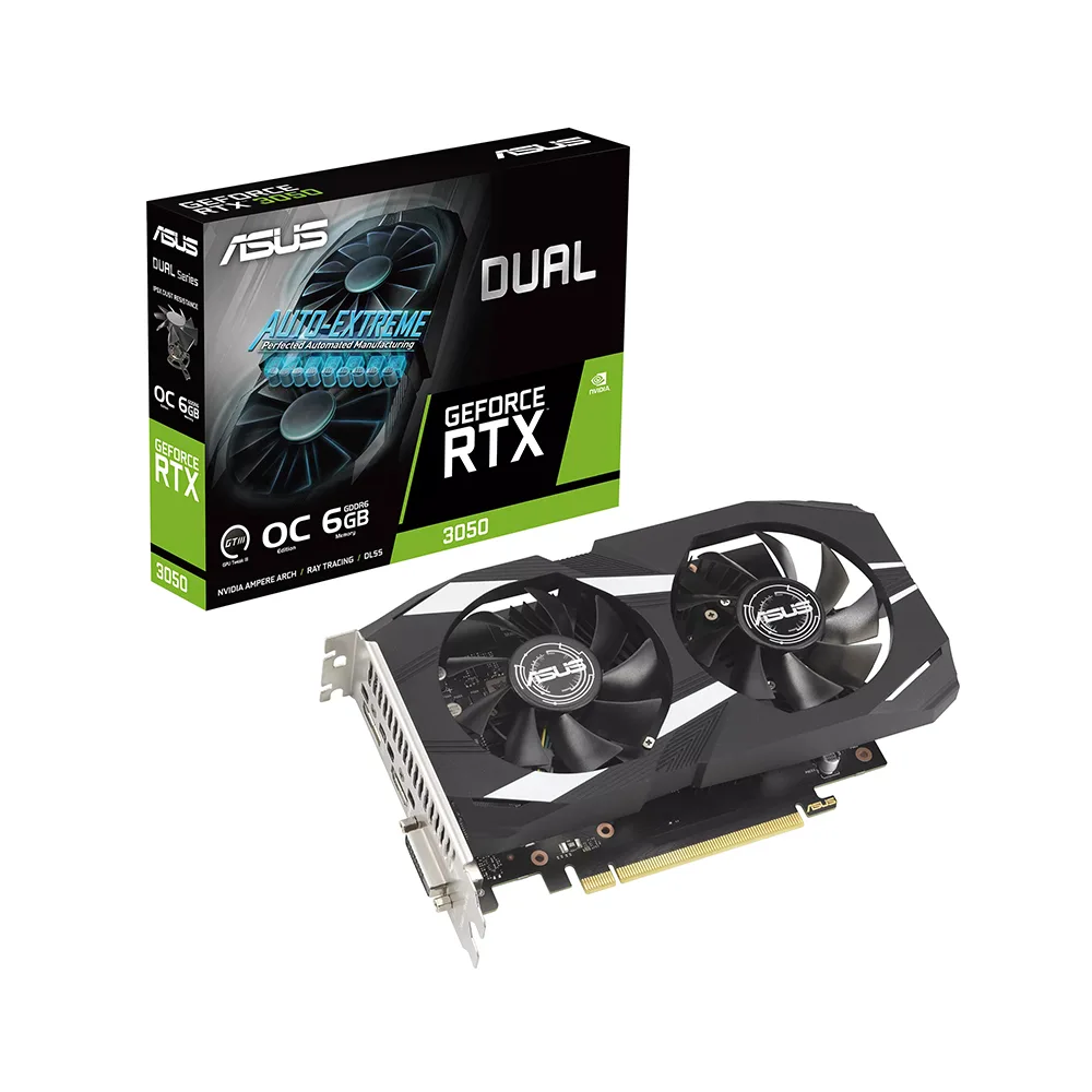 Placa de Video ASUS Dual GeForce RTX 3050 6GB GDDR6