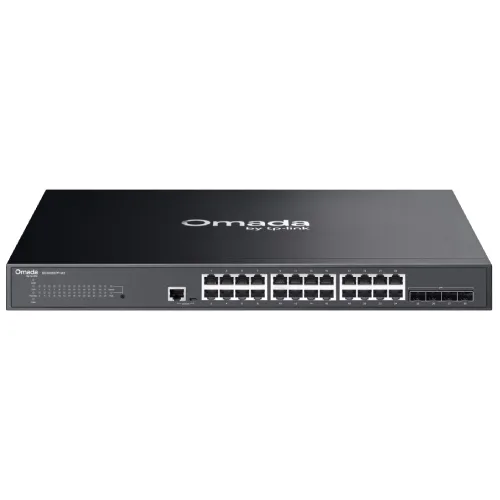 Switch Administrable TP-Link Omada 24 Puertos 2.5G 4 SFP+ 10G con PoE+ y PoE++