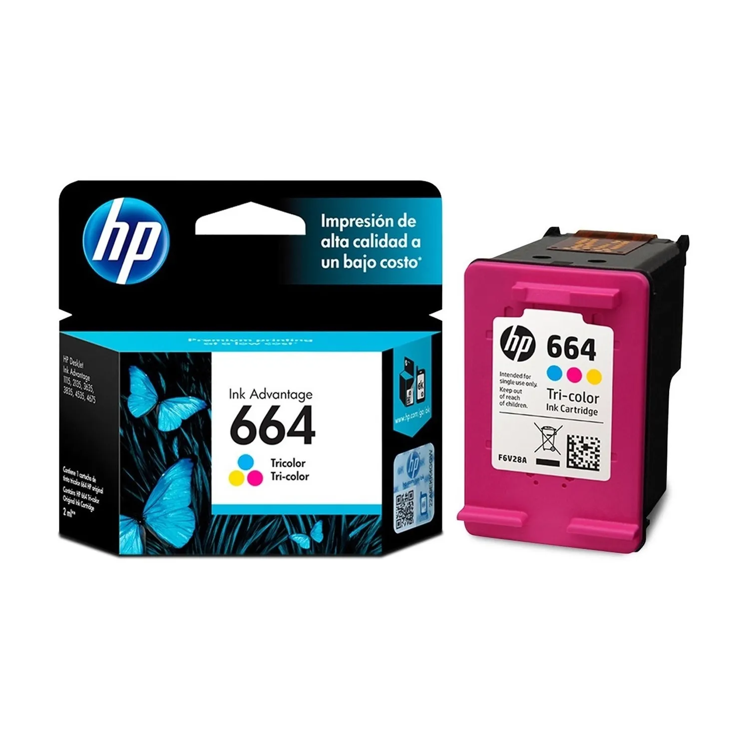 Cartucho De Tinta HP 664 Tricolor