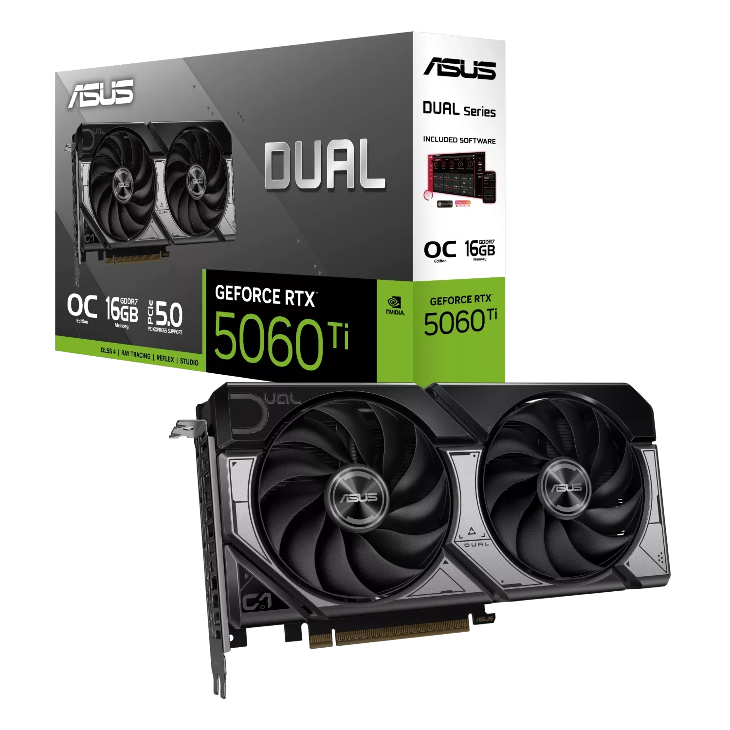 Placa de Video ASUS Dual GeForce RTX 5060 Ti 16GB OC DUAL-RTX5060TI-O16G